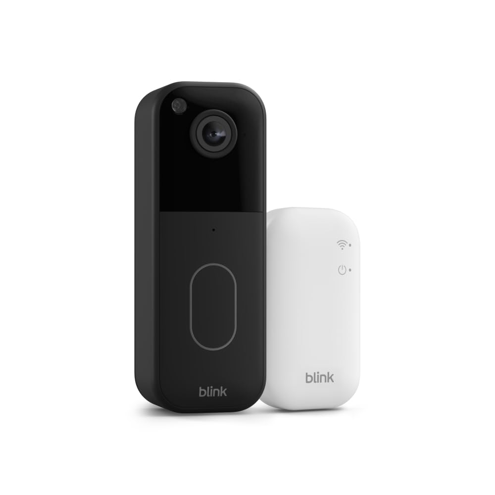 Blink Video Doorbell (newest model) – Head-to-toe HD view, two-year battery life, and simple setup. Sync Module Core included – System (Black)