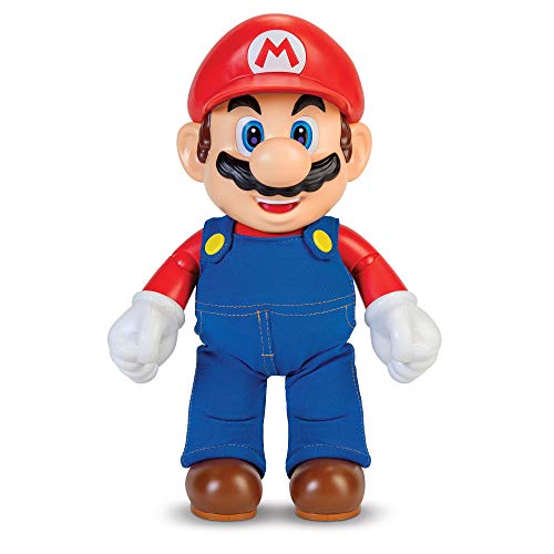 Super Mario It's-A Me, Mario! Collectible Action Figure, Talking Posable Mario Figure, 30+ Phrases and Game Sounds – 12 Inches Tall!