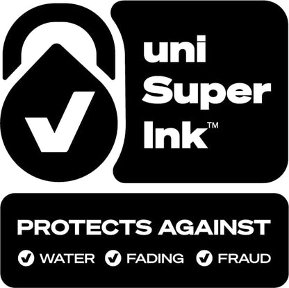 uni-ball® 207™ Retractable Fraud Prevention Gel Pens, Micro Point, 0.5 mm, Black Barrels, Black Ink, Pack of 12