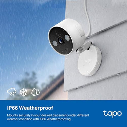 Tapo TP-Link 2K QHD Security Camera, Indoor/Outdoor, 𝟮𝟬𝟮𝟰 𝗣𝗖𝗠𝗮𝗴 𝗘𝗱𝗶𝘁𝗼𝗿'𝘀 𝗖𝗵𝗼𝗶𝗰𝗲, Color Night Vision, Free Person/Pet/Vehicle Detection, Invisible IR Mode, SD Storage, C120