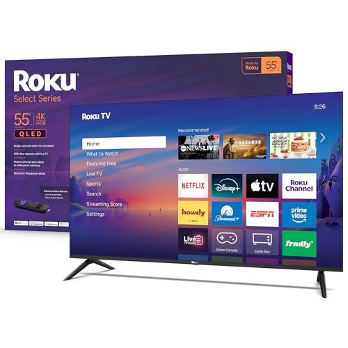 Roku 55-Inch Smart TV 2026 – Select Series, 4K QLED TV TV