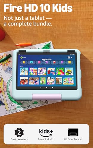 Amazon Fire HD 10 Kids tablet (newest model) ages 3-7 | Bright 10.1" HD screen with included ad-free and exclusive content, robust parental controls, 13-hr battery, 32 GB, Disney Princess