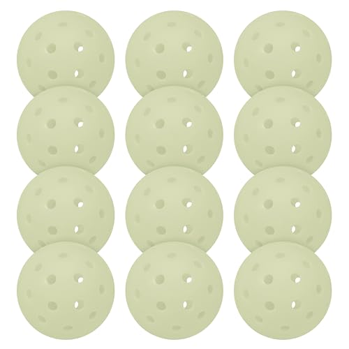 Franklin Sports X-40 Glow in the Dark Night Pickleballs - 12 Pack - Green