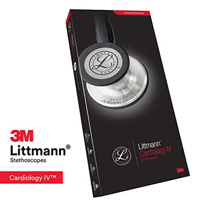 3M Littmann Cardiology IV Diagnostic Stethoscope, 6165, More Than 2X as Loud*, Weighs Less**, Stainless Steel Rainbow-Finish Chestpiece, 27" Black Tube, Stem, and Headset