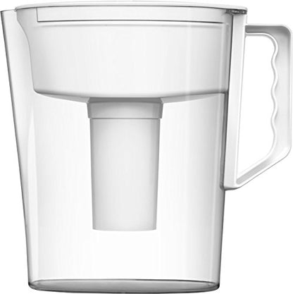 Brita Water Pitcher, Slim, Capacity, Includes One Advanced Filter, White - 5 Cup Size