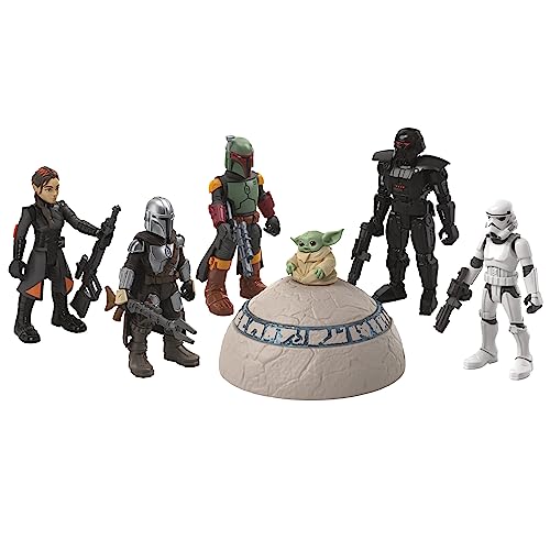 STAR WARS Mission Fleet, 2.5-Inch Scale Mandalorian Action Figure Set with 6 Figures & 8 Accessories, Toys for 4 Year Old Boys & Girls (Amazon Exclusive)