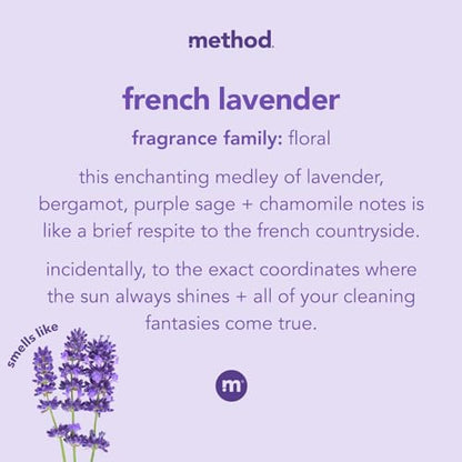 Method All-Purpose Cleaner Spray, French Lavender, Plant-Based and Biodegradable Formula Perfect for Most Counters, Tiles and More, 28 Fl Oz, (Pack of 8)