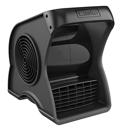 Lasko High Velocity Pivoting Utility Blower Fan, for Cooling, Ventilating, Exhausting and Drying at Home, Job Site, Construction, 2 AC Outlets, Circuit Breaker with Reset, 3 Speeds, 12", Black, U12104
