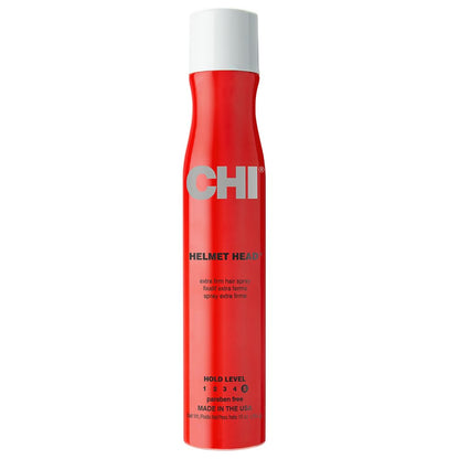 CHI Helmet Head Extra Firm Hairspray, Protects Against Humidity & Creates Voluminous Hairstyles, Sulfate & Paraben-Free, 10 Oz