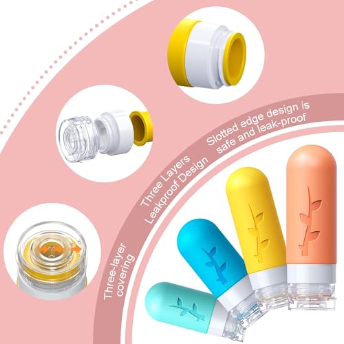 18pack Travel Bottles for Toiletries:Silicone TSA Approved-Containers for Toiletries,Leak Proof Refillable Liqus Shampoo And Conditioner Essentials toiletry Bottles
