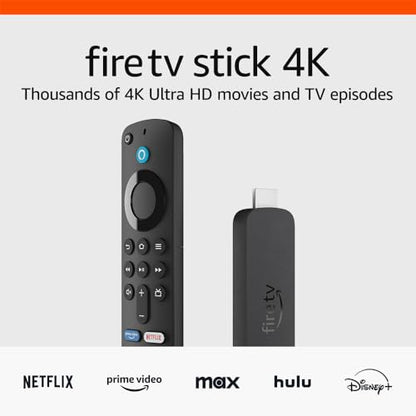 Amazon Fire TV Stick 4K streaming device, more than 1.5 million movies and TV episodes, supports Wi-Fi 6, watch free & live TV