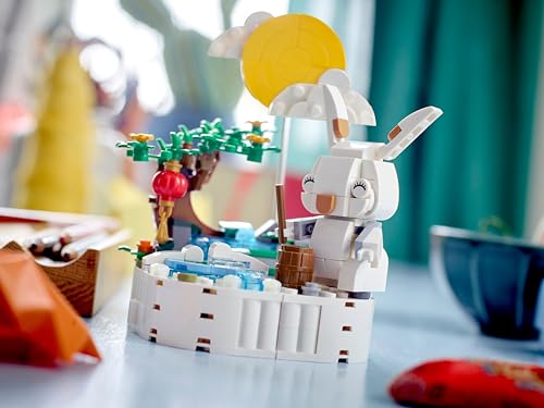 LEGO Jade Rabbit Building Toy Set, Fun Bunny Display Piece or Family Building Activity, Small Animal Toy for Boys and Girls, Great Gift for Kids Ages 8 and Up, 40643