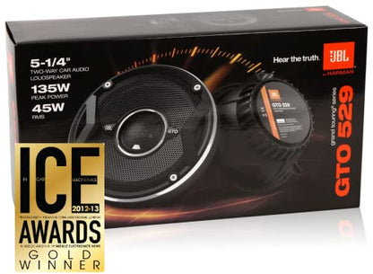 JBL GTO609C 270 Watts 6-1/2" Premium Car Audio Component Stereo Speaker System with Patented Plus One Woofer-Cone Technology