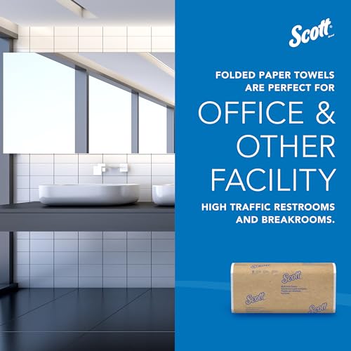 Scott Professional Multifold Paper Towels, Bulk (01804), with Absorbency Pockets, 9.2" x 9.4" sheets, White (250 Sheets/Pack, 16 Packs/Case, 4,000 Sheets/Case)