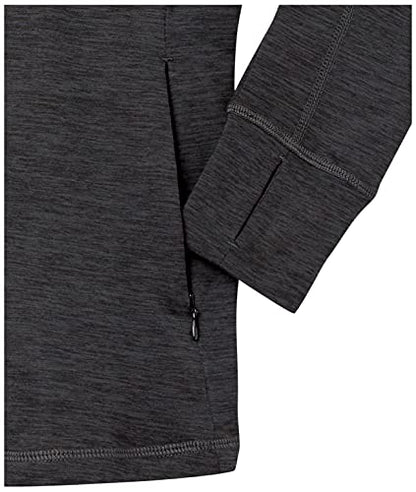 Amazon Essentials Women's Brushed Tech Stretch Full-Zip Jacket-Discontinued Colors, Black Space Dye, Medium