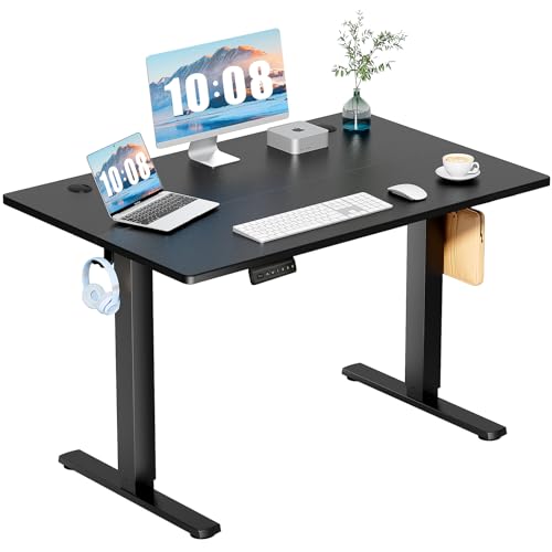 DUMOS 48 Inch Electric Standing Desk, Memory Adjustable Home Office Desk