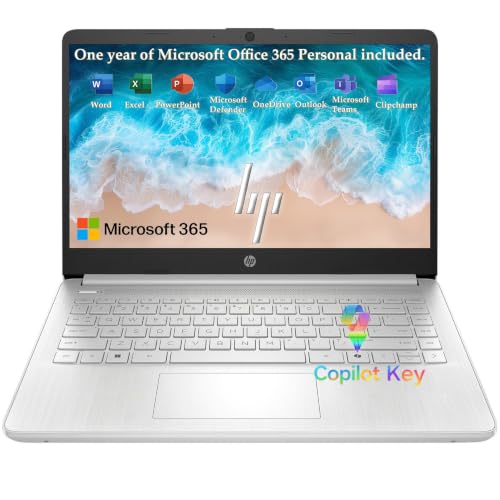 HP 2027 Everyday Laptop, Intel CPU, 128GB Storage, Copilot AI, Office 365 | 1TB Cloud Storage, Windows 11, Fast Charge, WiFi 6, Long Battery Life, Lightweight & Portable, Study & Work, Modern Silver