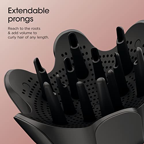 Shark FlexStyle Hair Dryer & Powerful Styling System with 6-Piece Hair Styling Tools, Paddle Brush, Curl-Defining Hair Diffuser, Auto-Wrap Curlers, Styling Concentrator, Oval Brush &, Black, HD440BK