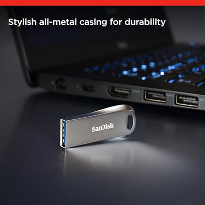 SanDisk 256GB Ultra Luxe USB 3.1 Gen 1 Flash Drive - SDCZ74-256G-G46, Black