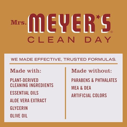 MRS. MEYER'S CLEAN DAY Hand Soap, Made with Essential Oils, Apple Cider, 12.5 Fl Oz (Pack of 3)