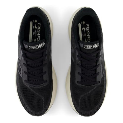 New Balance Men's Fresh Foam X 1080 V14 Running Shoe, Black/Magnet/Linen, 12 M