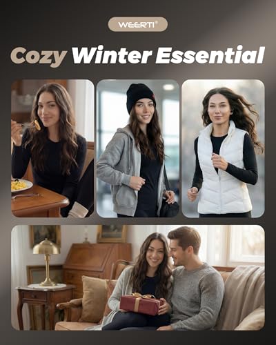 WEERTI Thermal Underwear for Women Long Johns with Fleece Lined Base Layer Women Cold Weather Top Bottom Black