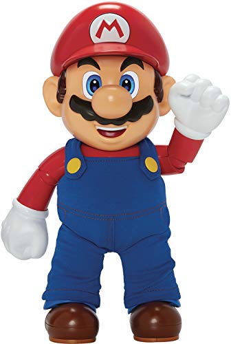 Super Mario It's-A Me, Mario! Collectible Action Figure, Talking Posable Mario Figure, 30+ Phrases and Game Sounds – 12 Inches Tall!