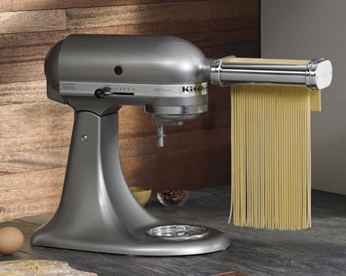 KitchenAid KSMPRA Stand Mixer Attachment Pasta Roller & Cutter, 3-Piece Set, Stainless Steel