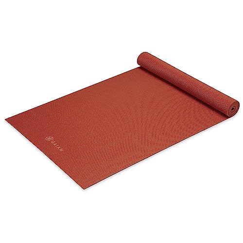 Gaiam Premium Yoga Mat, 5mm Non-Slip Exercise Mat (Sunburnt)