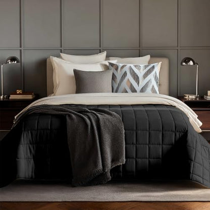 HomeSmart Products Weighted Blanket Queen Size 40lbs - Extra Heavy Blanket, Breathable Soft Fabric, Grey