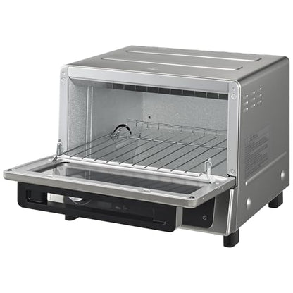 Panasonic FlashXpress Toaster Oven with Double Infrared Heating, 6 Auto Cook Options and Dial Temperature Control, 4-Slice Small Toaster Oven, 1300 Watts, PFAS-free - NB-G200P (Stainless Steel)