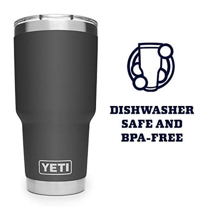 YETI Rambler 30 oz Stainless Steel Vacuum Insulated Tumbler w/MagSlider Lid, Charcoal