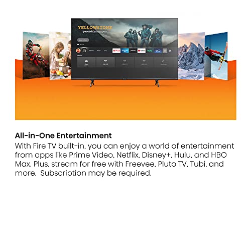 Hisense 50-Inch Class U6HF Series ULED 4K UHD Smart Fire TV (50U6HF) - QLED, 600-Nit Dolby Vision, HDR 10 plus, 240 Motion Rate, Voice Remote, Compatible with Alexa, Black