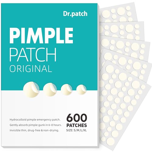 Dr.patch Pimple Patches for Face - 4 Size 600 Counts Acne Patches