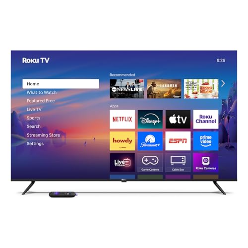 Roku Smart TV 2025 – 55-Inch Select Series, 4K HDR TV – Roku TV with Enhanced Voice Remote – Flat Screen LED Television with Wi-Fi for Streaming Live Local News, Sports, Family Entertainment