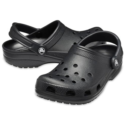 Crocs Unisex-Adult Classic Clog, Clogs for Women and Men, Black, 8 Women/6 Men