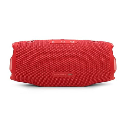 JBL Charge 6 - Portable Waterproof & Drop-Proof Bluetooth Speaker, Bold Pro Sound with AI Sound Boost, 28Hrs of Playtime, Built-in powerbank & Comes with a Sturdy/Removable Carrying Strap (Red)