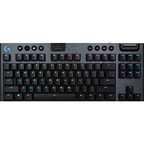 Logitech G915 TKL Tenkeyless Lightspeed Wireless RGB Mechanical Gaming Keyboard, Low Profile Switch Options, Lightsync RGB, Advanced Wireless and Bluetooth Support - Tactile