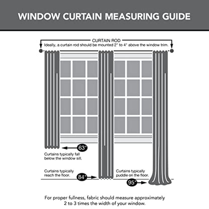 Sun Zero Cooper Thermal Insulated Energy Efficient Grommet Curtain Panel, 40" x 95", Blue