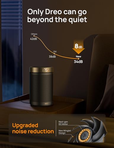 DREO Space Heater, Portable Electric Heaters for Indoor Use with Thermostat