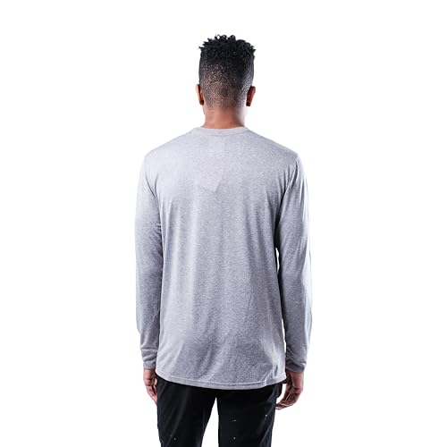 Ultra Game NFL Official Adults Super Soft Game Day Long Sleeve T-Shirt - Unisex, Baltimore Ravens, Heather Gray, X-Large