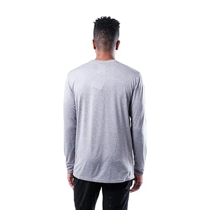 Ultra Game NFL Official Adults Super Soft Game Day Long Sleeve T-Shirt - Unisex, Baltimore Ravens, Heather Gray, X-Large