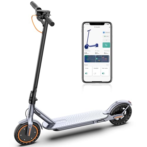 Electric Scooter, 350W Motor, 8.5'' Solid Tire, Max 21-23 Miles Range, Max 19 MPH Speed, Dual Braking, Folding Commuting Electric Scooter Adults (SP03-21Miles-350W)