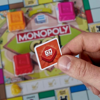 Monopoly GO! Board Game | Inspired by The Popular Mobile Board Game | Ages 8+ | 2-4 Players | 15 Mins. | Family Games | Travel Games for Kids and Adults