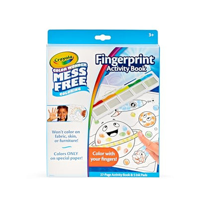 Crayola Color Wonder Mess Free Fingerprint Ink Painting Activity Set, Toddler Finger Painting Alternative, Stocking Stuffers for Kids, Holiday Gifts
