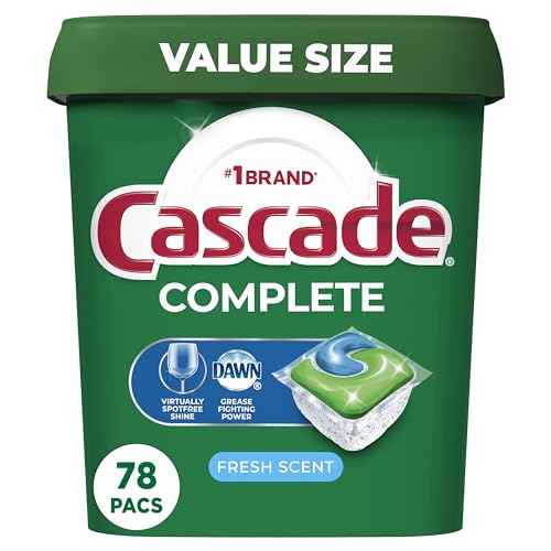 Cascade Complete Dishwasher Pods - Fresh Scent ActionPacs, 78 Count