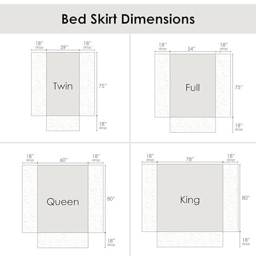 Greenland Home Paisley Quilted 100% Cotton Bed Skirt, Ivory, King