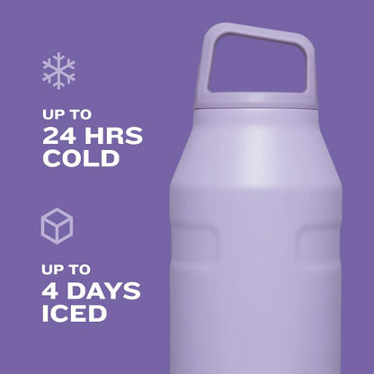 STANLEY IceFlow Cap and Carry Water Bottle 24 oz | Wide Mouth Twist Lid | Lightweight and Leakproof for Travel and Sports | Insulated Stainless Steel | BPA-Free | Polar