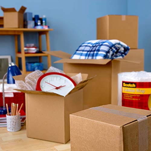 Scotch Box Lock Packing Tape, Clear, Extreme Grip Moving Tape, 1.88 in. x 54.6 yd, 3 Rolls, Tape Dispenser not Included