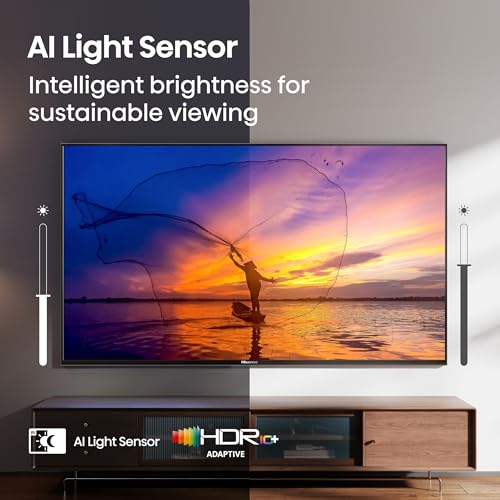 Hisense 50" E6 Cinema Series QLED 4K UHD Smart Fire TV (50E6QF, 2025 Model) - QLED, AI Light Sensor, Dolby Vision · Atmos, Voice Remote with Alexa, Motion Rate 120, HDR 10+ Adaptive, Game Mode Plus